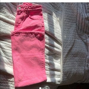 BRAND new ZARA pink high rise jeans